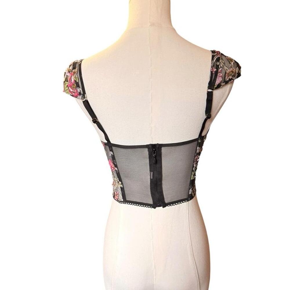 Floral lace corset bustier crop - Picture 2 of 2
